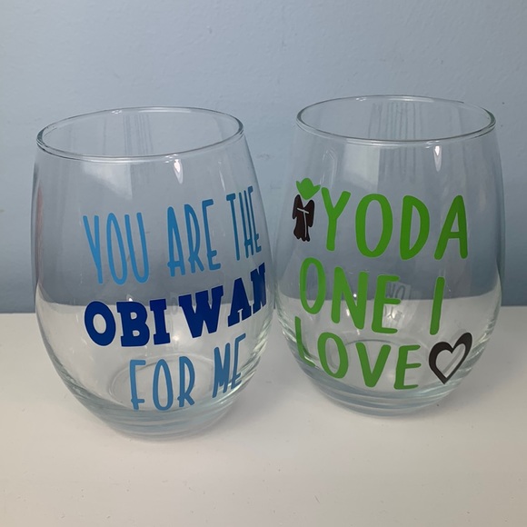 Star Wars Valentine’s Water / Stemless Wine Glasses - Picture 2 of 8